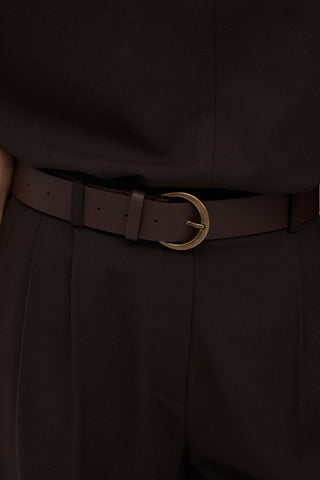 Vega Tumbled Gold Buckle Belt