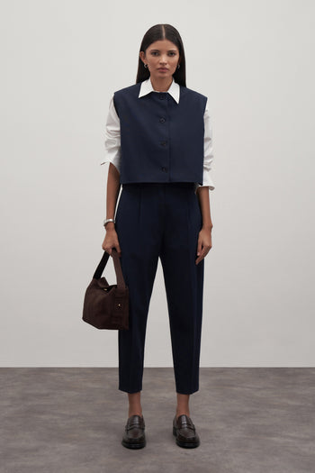 Private Edition Carrot Trousers Navy Blue