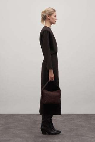 Private Edition Wrap Skirt Dark Brown