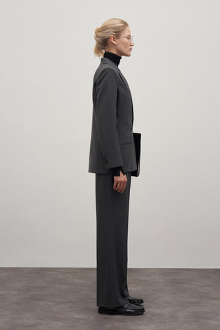 Private Edition Double Breasted Blazer & Cross Trousers Set Anthracite