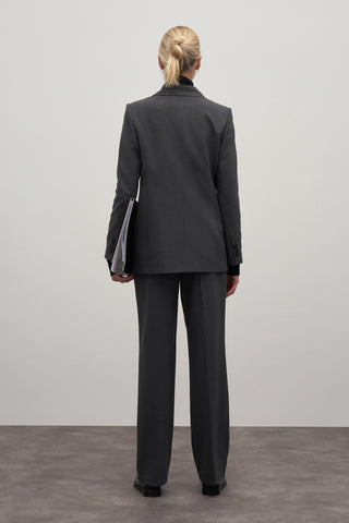 Private Edition Double Breasted Blazer & Cross Trousers Set Anthracite