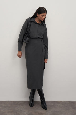 Private Edition Wrap Skirt Anthracite