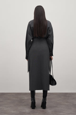 Private Edition Wrap Skirt Anthracite