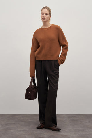 Tan Limited Edition Basic Fuzzy Sweater