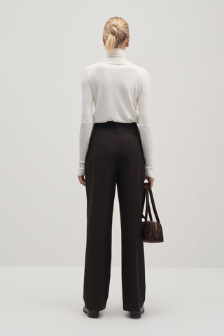 Private Edition Double Breasted Blazer & Cross Trousers Set Dark Brown