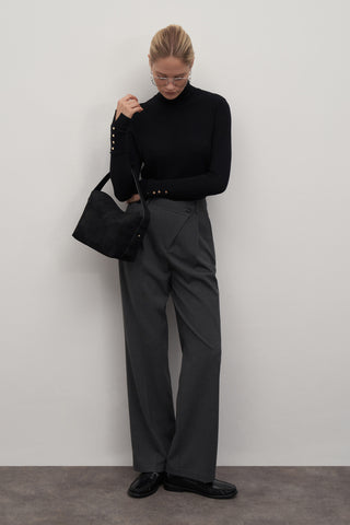Private Edition Double Breasted Blazer & Cross Trousers Set Anthracite