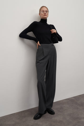 Private Edition Double Breasted Blazer & Cross Trousers Set Anthracite