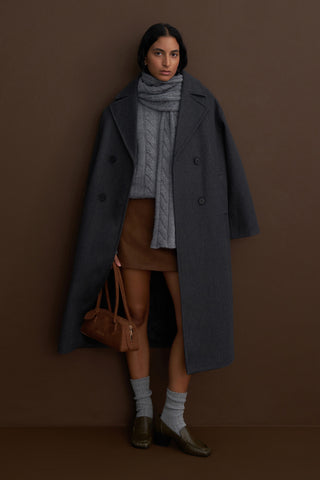 Luce Wool Oversized Coat Anthracite