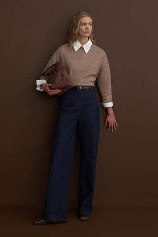 Limited Edition Denim Look Palazzo Trousers