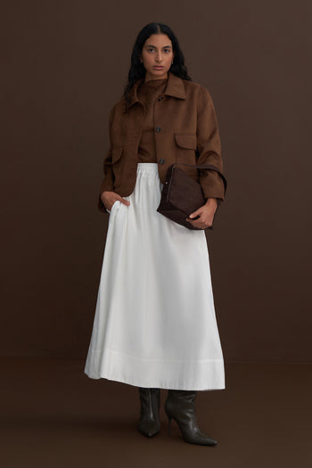 Vera Poplin Flared Skirt