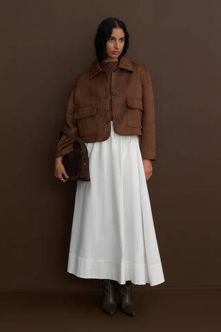 Vera Poplin Flared Skirt