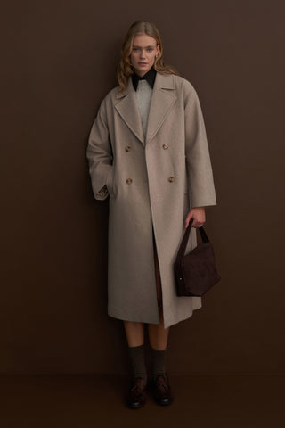 Luce Wool Oversized Coat Latte