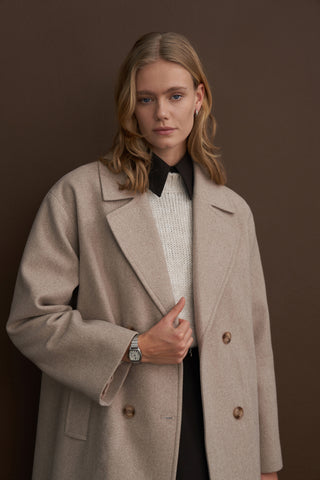 Wool Blend Knitted Oversised Pullover