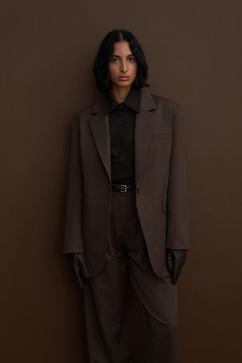 Limited Edition Oversized Blazer Dark Brown
