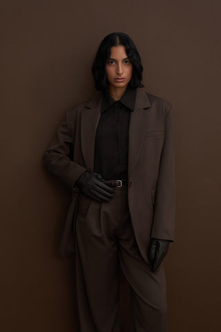 Limited Edition Oversized Blazer Dark Brown