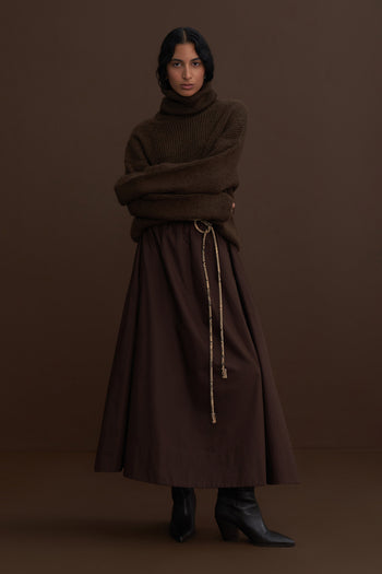 Vera Poplin Flared Skirt