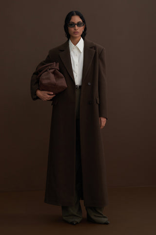 Limited Edition Wool Coat Dark Brown