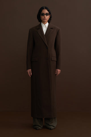 Limited Edition Wool Coat Dark Brown