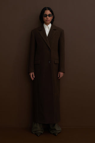 Limited Edition Wool Coat Dark Brown