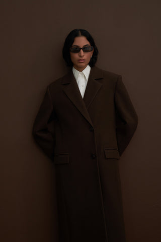Limited Edition Wool Coat Dark Brown