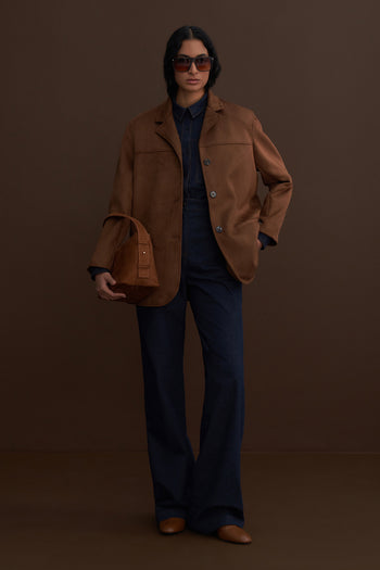 Escape Suede Jacket Coffee Brown