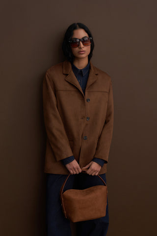 Escape Suede Jacket Coffee Brown
