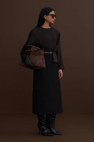 Private Edition Wrap Skirt Black