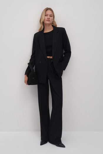 Private Edition Double Breasted Blazer Black