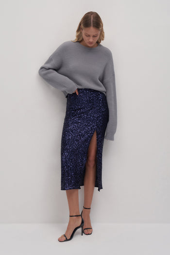 Design Sequin Midi Skirt