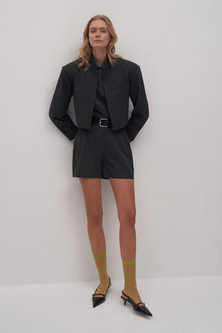 Mini Shorts with Piping Detail