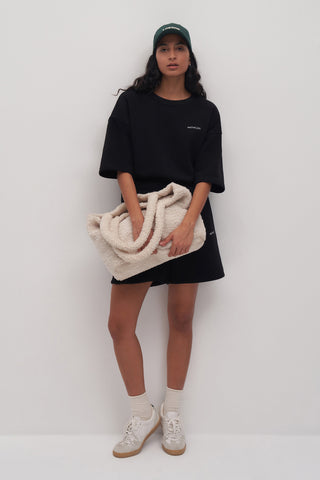 Embroidery Detailed Short Sleeve Sweatshirt Shorts Set