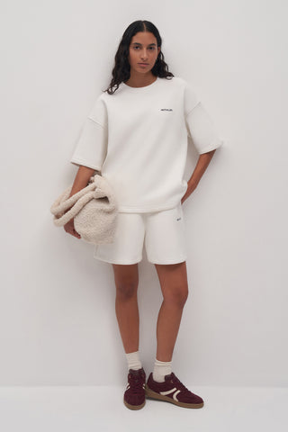 Embroidery Detailed Short Sleeve Sweatshirt