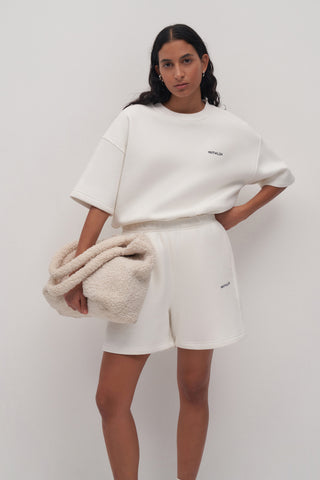 Embroidery Detailed Short Sleeve Sweatshirt
