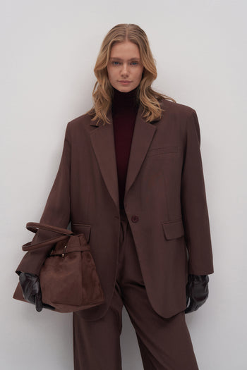 Limited Edition Oversized Blazer Burgundy