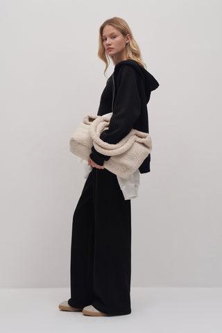 Oversize Double Zip Sweatshirt Palazzo Tracksuit Set