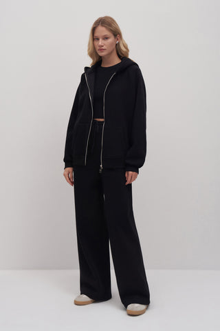 Oversize Double Zip Detailed Sweatshirt