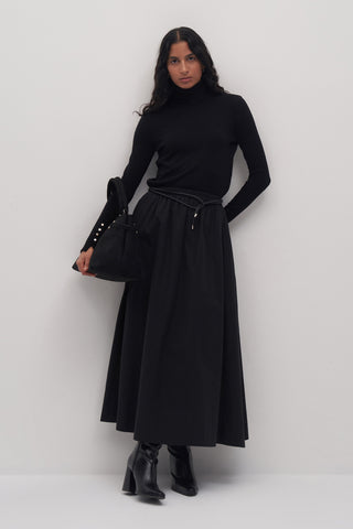 Vera Poplin Flared Skirt