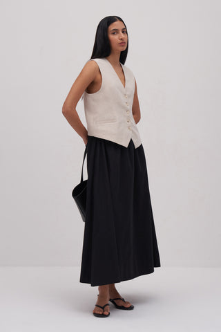 Vera Poplin Flared Skirt