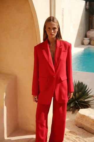 Premium Helena Oversized Blazer Red