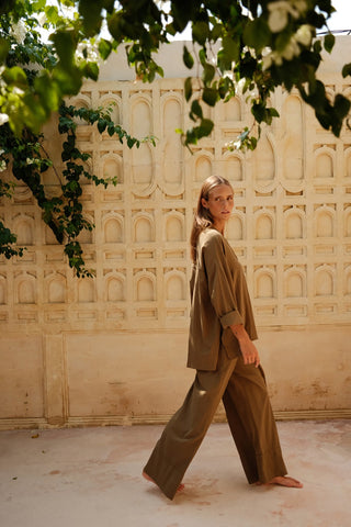 Linen Palazzo Trousers