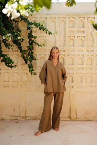 Linen Palazzo Trousers