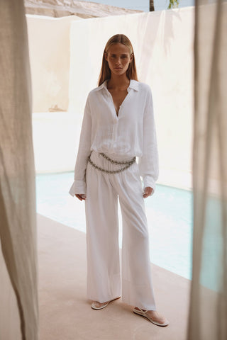 Linen White Shirt