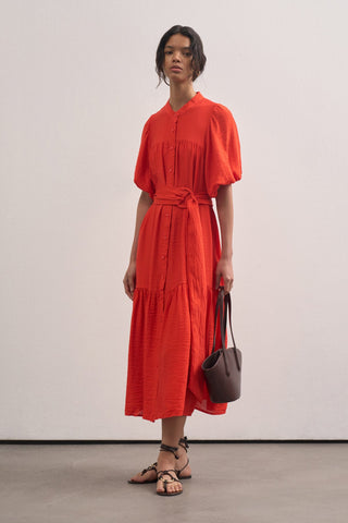Balloon Sleeve Maxi Dress