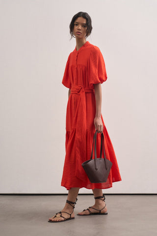 Balloon Sleeve Maxi Dress