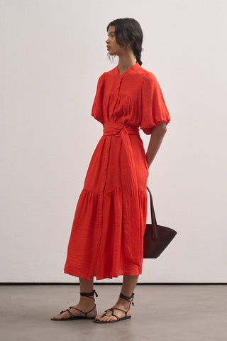 Balloon Sleeve Maxi Dress