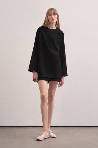Black Linen Blouse