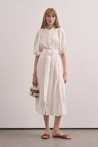 Balloon Sleeve Maxi Dress