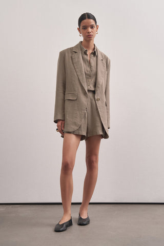 Linen Special Edition Oversized Blazer Khaki