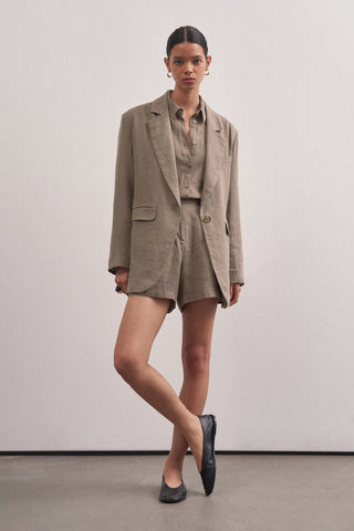 Linen Special Edition Oversized Blazer Khaki