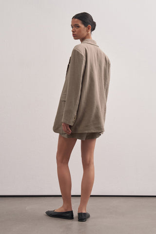 Linen Special Edition Oversized Blazer Khaki